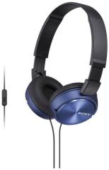 Sony MDR ZX310 Over Ear Headset with Mic Blue